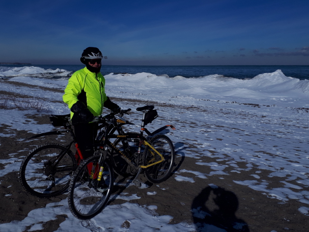 Larry - cycling on Feb 10 in -11 weather!