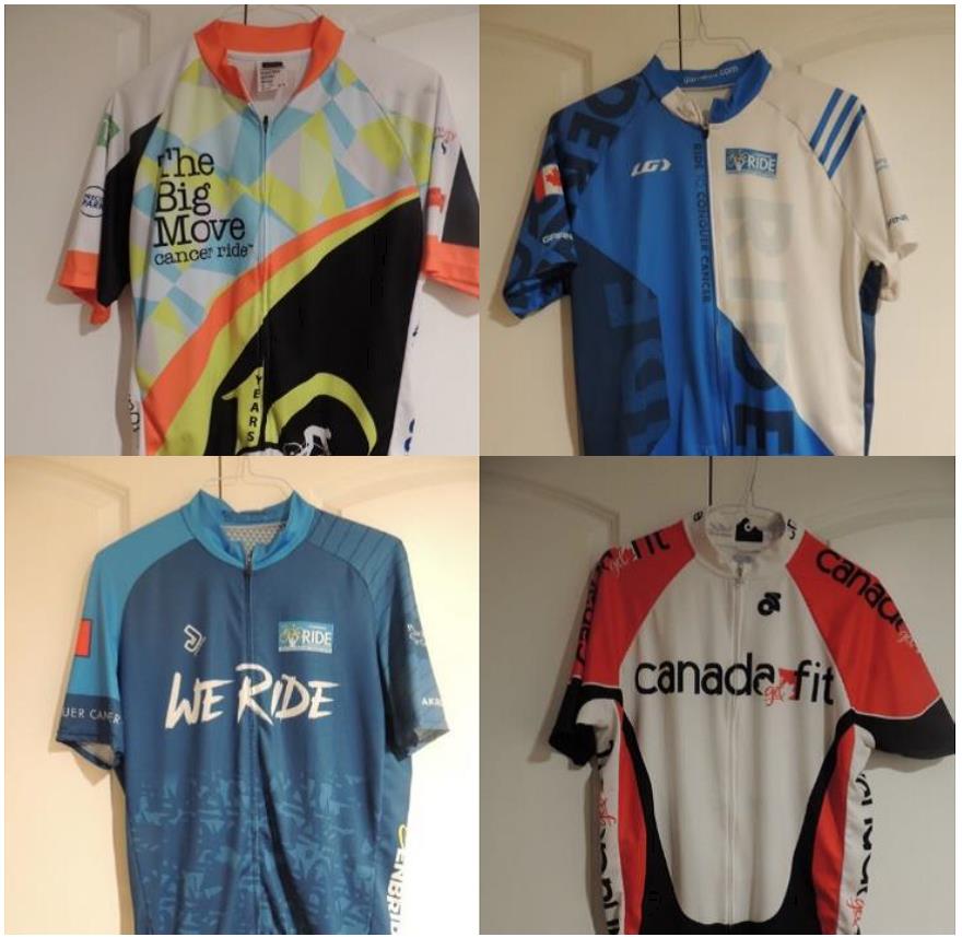 Four jerseys for sale